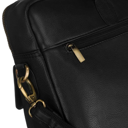 Torba skórzana PTN LAP-15602-NDM Czarny
