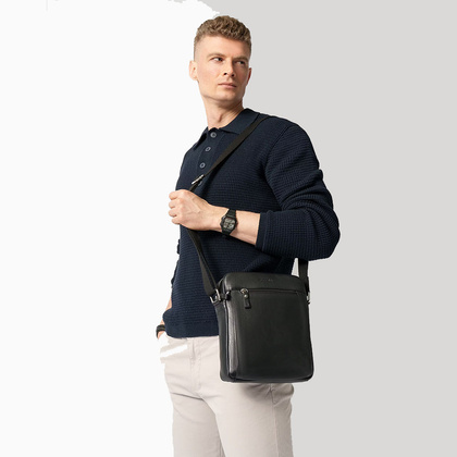 Torba na ramię skórzana PUCCINI ROYAL COLLECTION LGD2722 2 Brązowa