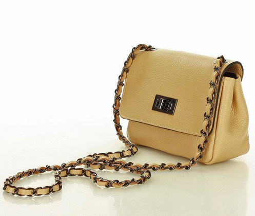 Torebka wizytowa listonoszka skóra MAZZINI - Sevilla karmelowy beż - min. zamówienie 20 / 50 / 100 szt.