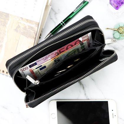 Duży portfel damski ze skóry naturalnej