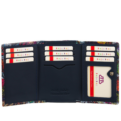 Kolorowy Portfel Damski BajuBaj ze Skóry Licowej PD1221cs13RFID