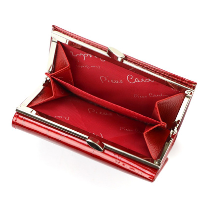 Nieduży skórzany portfel damski Pierre Cardin