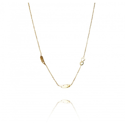 Naszyjnik stal chirurgiczna pozłacana 14k gold NST1618