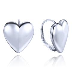 MINET Eleganckie srebrne kolczyki serca