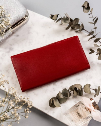 Duży skórzany portfel z systemem rfid protect