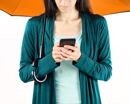 Parasol KEMER REVERS Czarno Pomarańczowy