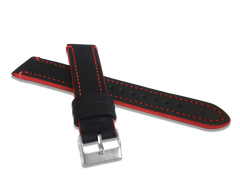 LAVVU Czerwony szyty pasek TAILOR z luksusowej skóry Top Grain - 18