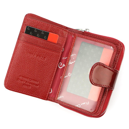 Nieduży skórzany portfel damski Pierre Cardin