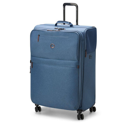 Delsey Maubert 2.0 duża miękka niebieska walizka na kółkach 79 cm