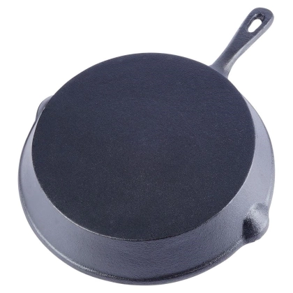 Patelnia żeliwna grillowa okrągła do grillowania 24 cm