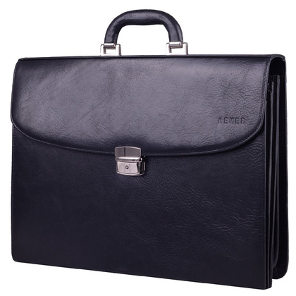 Teczka męska skórzana KEMER B 809/J Czarna