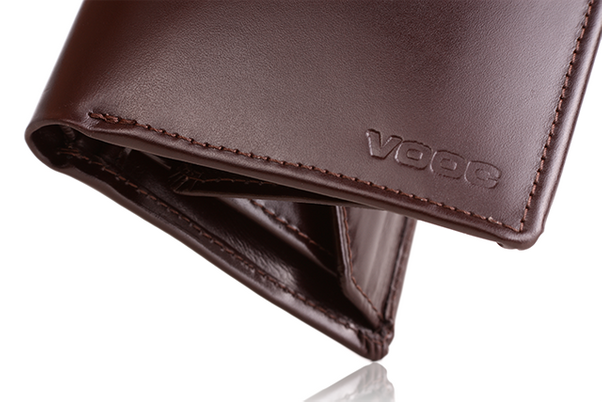 Skórzany portfel męski KEMER VOOC PPM2 Brązowy