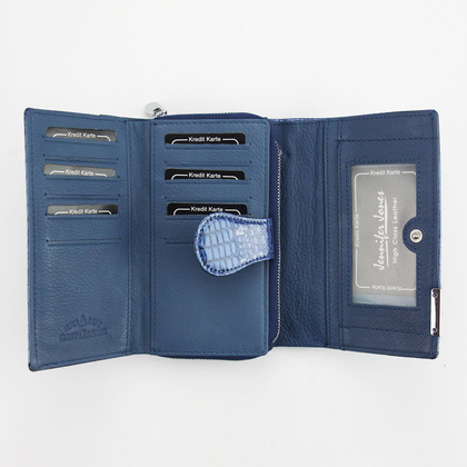 Portfel damski skórzany PELLUCCI 5261-2 Niebieski