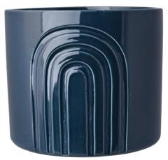 Doniczka ceramiczna granatowa średnia