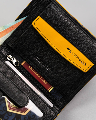 Skorzany sportowy portfel meski