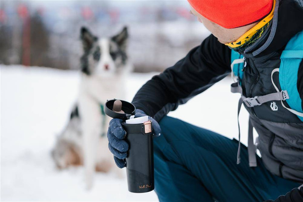 Kubek termiczny 400ml FUORI czarny Rose Gold 28036