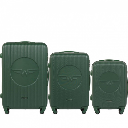 Zestaw 3 walizek WINGS SWL01-3KPL Zielony