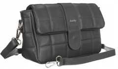 Pikowana listonoszka ze skóry Rovicky Szara