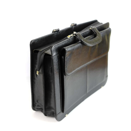 538 Dyplomatka męska 2-komorowa - czarny KEMER