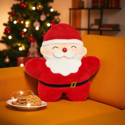Poduszka Święty Mikołaj, piękna welurowa 45 cm PDS21