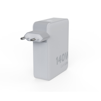 XTORM Ładowarka turystyczna 140W GaN +kabel USB-C PD biała