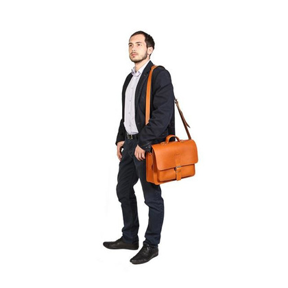 Modna teczka 3w1 skóra KEMER VOOC Vintage P25 koniak