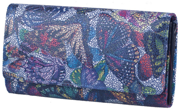 Portfel damski skórzany KEMER 272D Granatowy - min. zamówienie 20 / 50 / 100 szt.