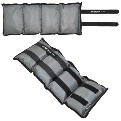 OBCIĄŻENIE NA PRZEGUBY SZARE 12KG (2x6KG) ENERO FIT