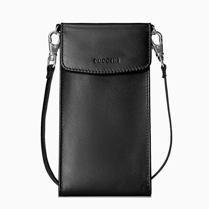 Torebka na telefon skórzana PUCCINI VULCANO VC92525 1 Czarna