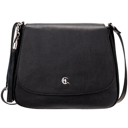 Torebka skórzana Canaletto – czarna skóra groszkowana, elegancja i funkcjonalność TD752