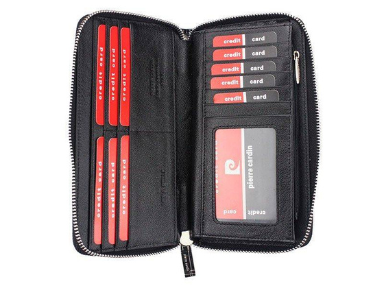 Portfel damski skórzany PIERRE CARDIN 02 LEAF 119 Zielony