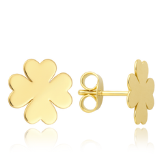 MINET Złote kolczyki czterolistne koniczynki Au 585/1000 0,70g