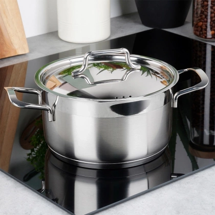 Garnek stalowy z pokrywką 18/10 PREMIUM 2,3 l ORION