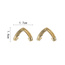 KOLCZYKI zausznice złote trójkąty K1600