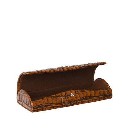 Etui na okulary Canaletto z naturalnej skóry na wzór krokodyla ED107s70