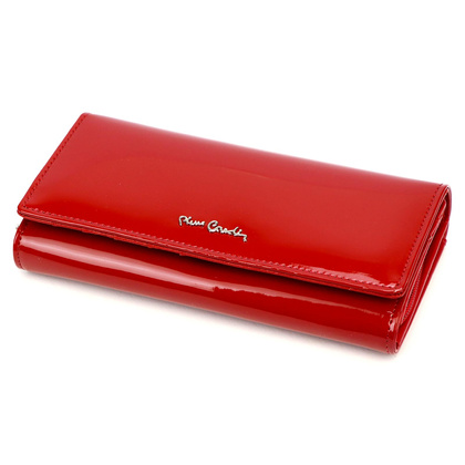 Portfel damski skórzany PIERRE CARDIN 07 SHINY 106 Turkusowy