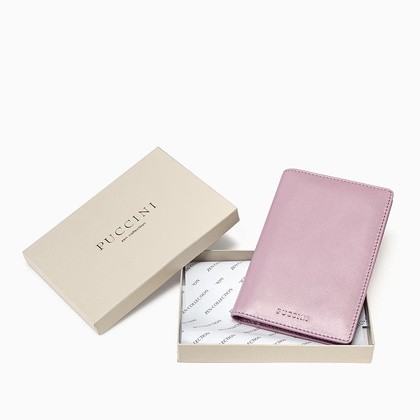 Etui na dokumenty skórzane PUCCINI ZN9214 3C Różowe