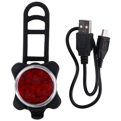 Tylne światło rowerowe 3 LED SMD DUNLOP z ładowaniem USB