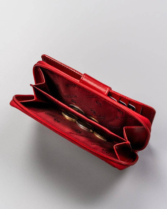 Peterson portfel skórzany PTN RD-48-GCL Red