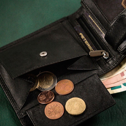 Skórzany portfel męski z zabezpieczeniem rfid protect