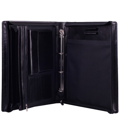 Aktówka skórzana KEMER B2 Czarna - min. zamówienie 20 / 50 / 100 szt.