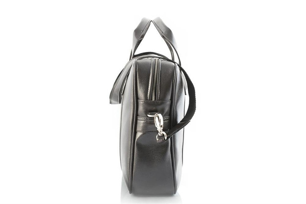 Ciemnobrązowa skórzana torba na ramię BRØDRENE B01 Kolor wnętrza: Czarny - min. zamówienie 20 / 50 / 100 szt.