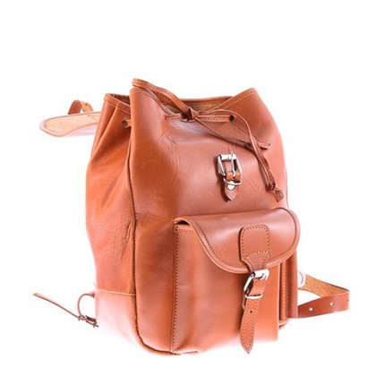 Modny plecak skórzany KEMER VOOC Vintage P1 brąz