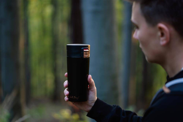 Kubek termiczny 400ml FUORI czarny Rose Gold 28036