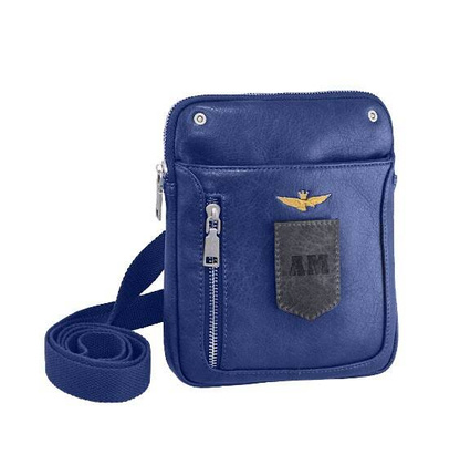 Torba na ramię AERONAUTICA MILITARE Pilot Niebieska