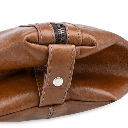 Elegancka skórzana kosmetyczka męska Brązowa - min. zamówienie 20 / 50 / 100 szt.