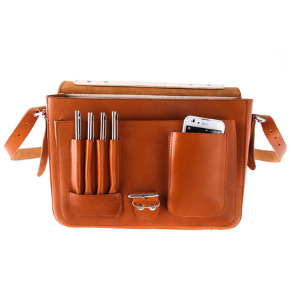 TECZKA SKÓRZANA 3W1 KEMER VOOC Vintage P13 BRĄZOWA