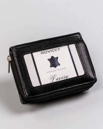 Kompaktowy skórzany portfel damski