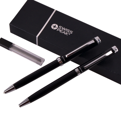 Zestaw prezentowy długopis i ołówek automatyczny + piórnik Czarny