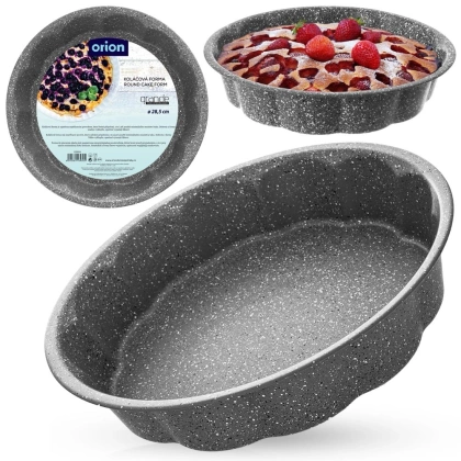 Forma do pieczenie blacha do ciasta pizzy zapiekania okrągła granitowa GRANDE 28,5 cm